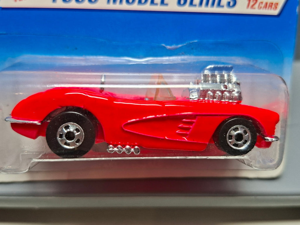 Hot Wheels 1995 mainline 341 58 corvette version bw (CP18)