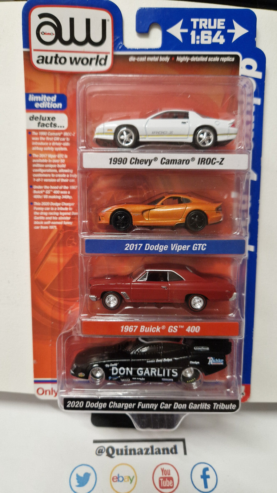 Auto World Auto world Deluxe 4 pack exclusive target Chevy Buick Dodge  (NG47)