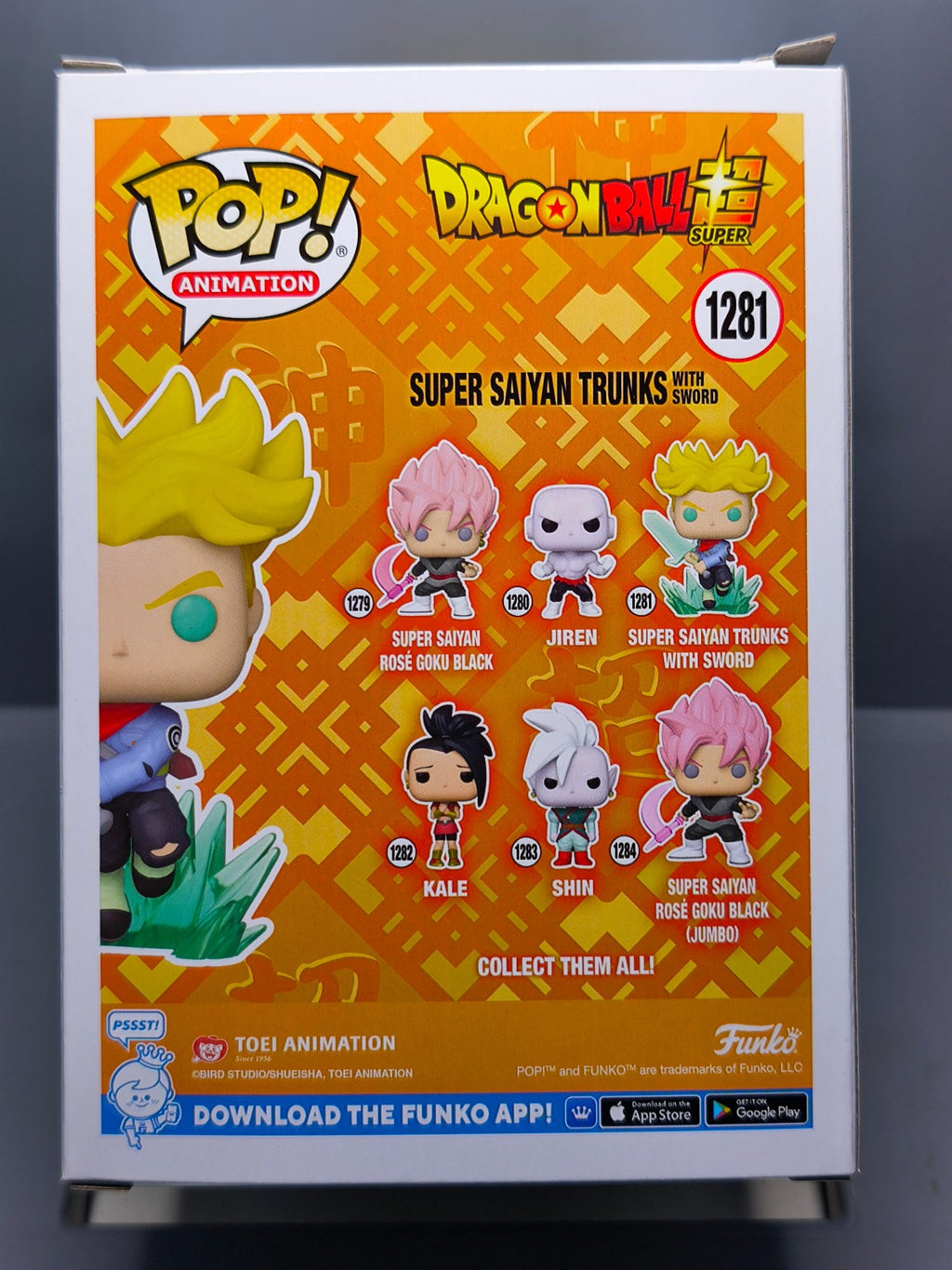 Funko Pop!  DRAGON BALL SUPER  Animation N° 1281 Super Sayan Trunks  (F14)