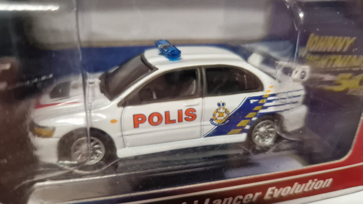 Johnny Lightning Police Diraja Malaysia 2004 Mitsubishi Lancer Evolution (NG67)