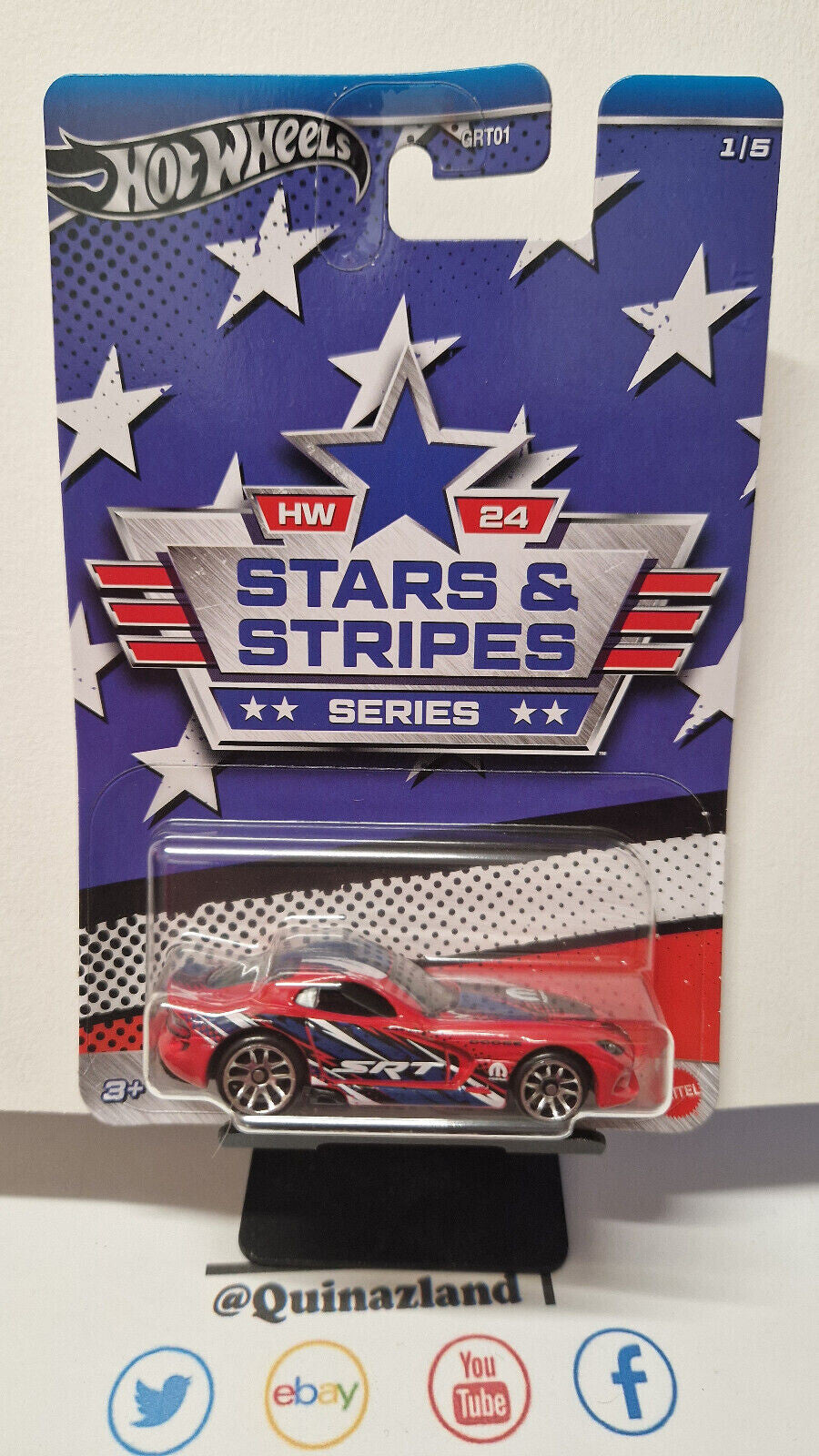 Hot Wheels 2024 STARS & STRIPES 2013 dodge SRT Viper  (NP20)