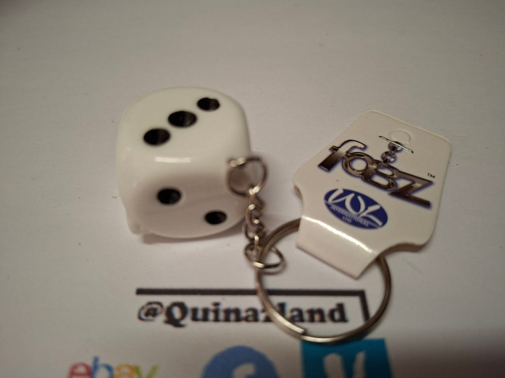 Fobz Porte clé dé blanc 2,5 cm  (CB)