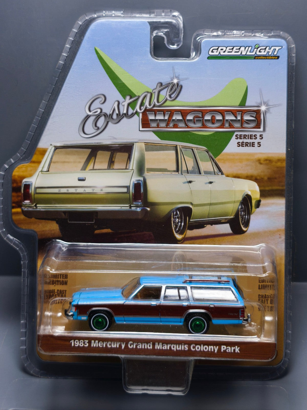 Greenlight Estate Wagons 1983 Mercury Grand Marquis  Chase Green wheels (NG57)