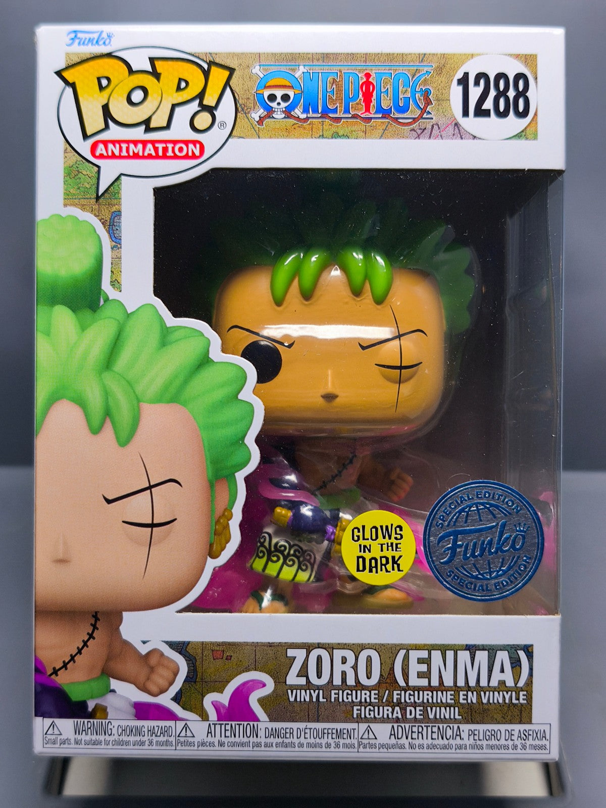 Funko Pop! ONE PIECE POP Animation N° 1288 Zoro avec Enma (GW) (F32)