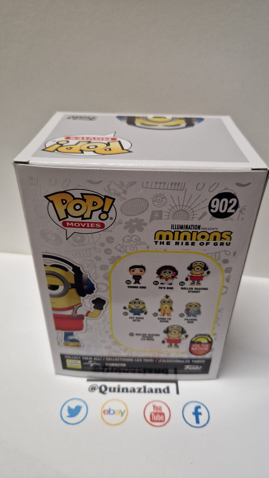 Funko Pop! Minions the rise of gru Banana #902 Roller Skating Stuart (F29)