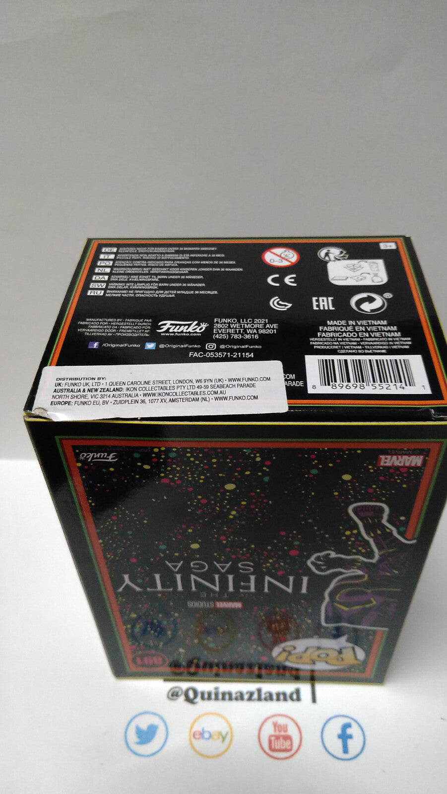 Funko Pop!  MARVEL  N° 891 Black Panther Black Light SPECIAL EDITION (F10)