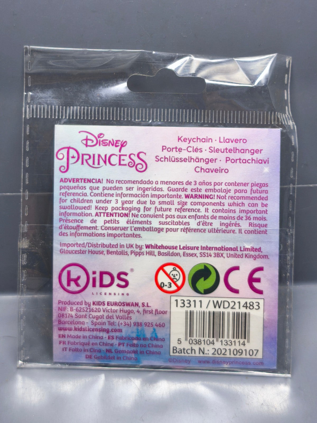 Porte clé silicone Disney Princess Belle  (Cart)