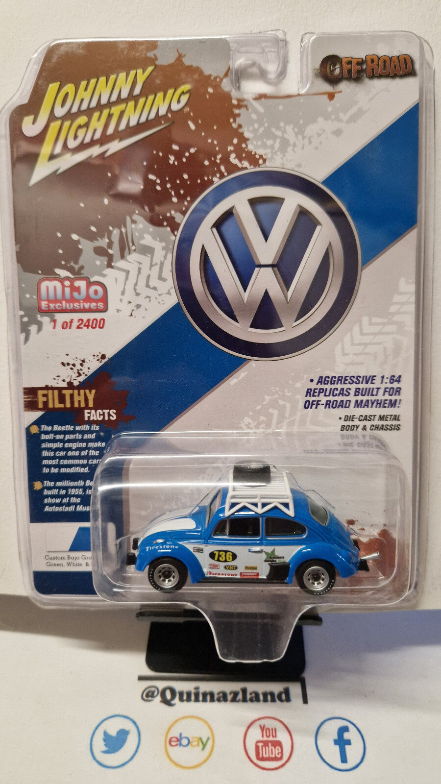 Johnny Lightning Off Road 1970 Volkswagen Beetle  (NG65)