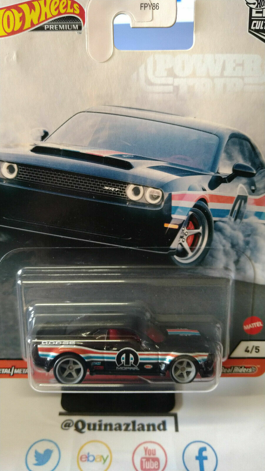 Hot Wheels Power Trip '18 Dodge Challenger SRT Demon (NG106-110)