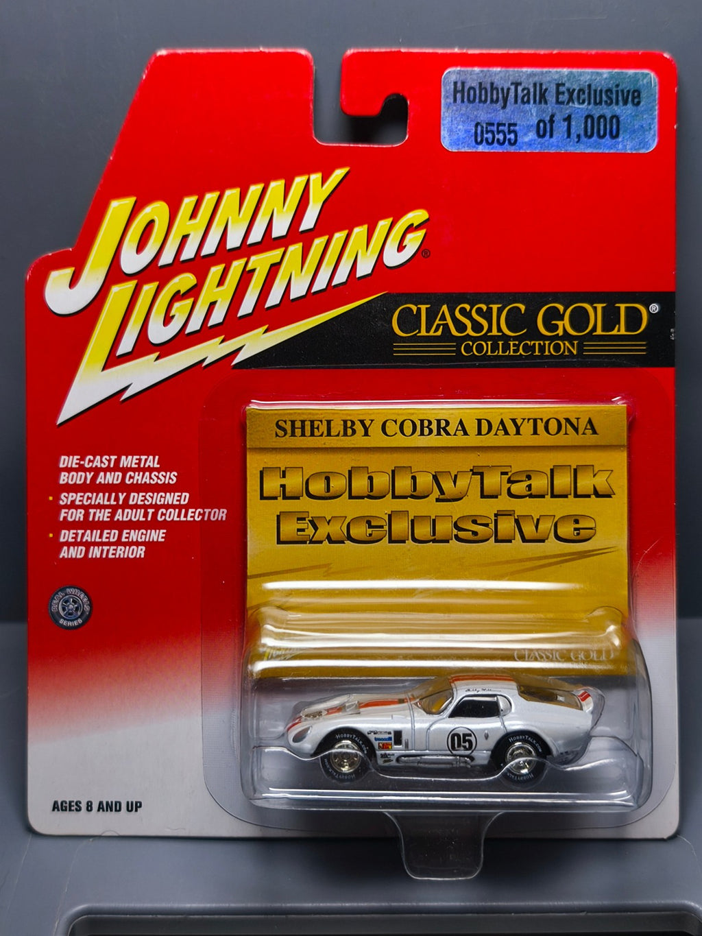 Johnny Lightning 2005 classic gold exclusive Hobby talk Shelby cobra (NG35)