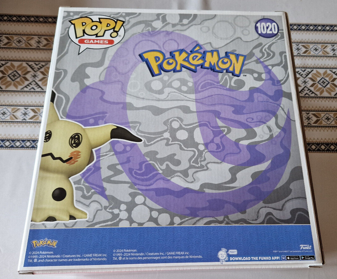 Funko Pop!  Pokemon Pop Games Jumbo Games N° 1020 Mimiqui  (F52)
