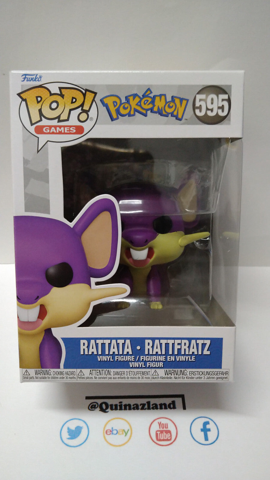 Funko Pop! POKEMON POP Games N° 595 Rattata (F13)
