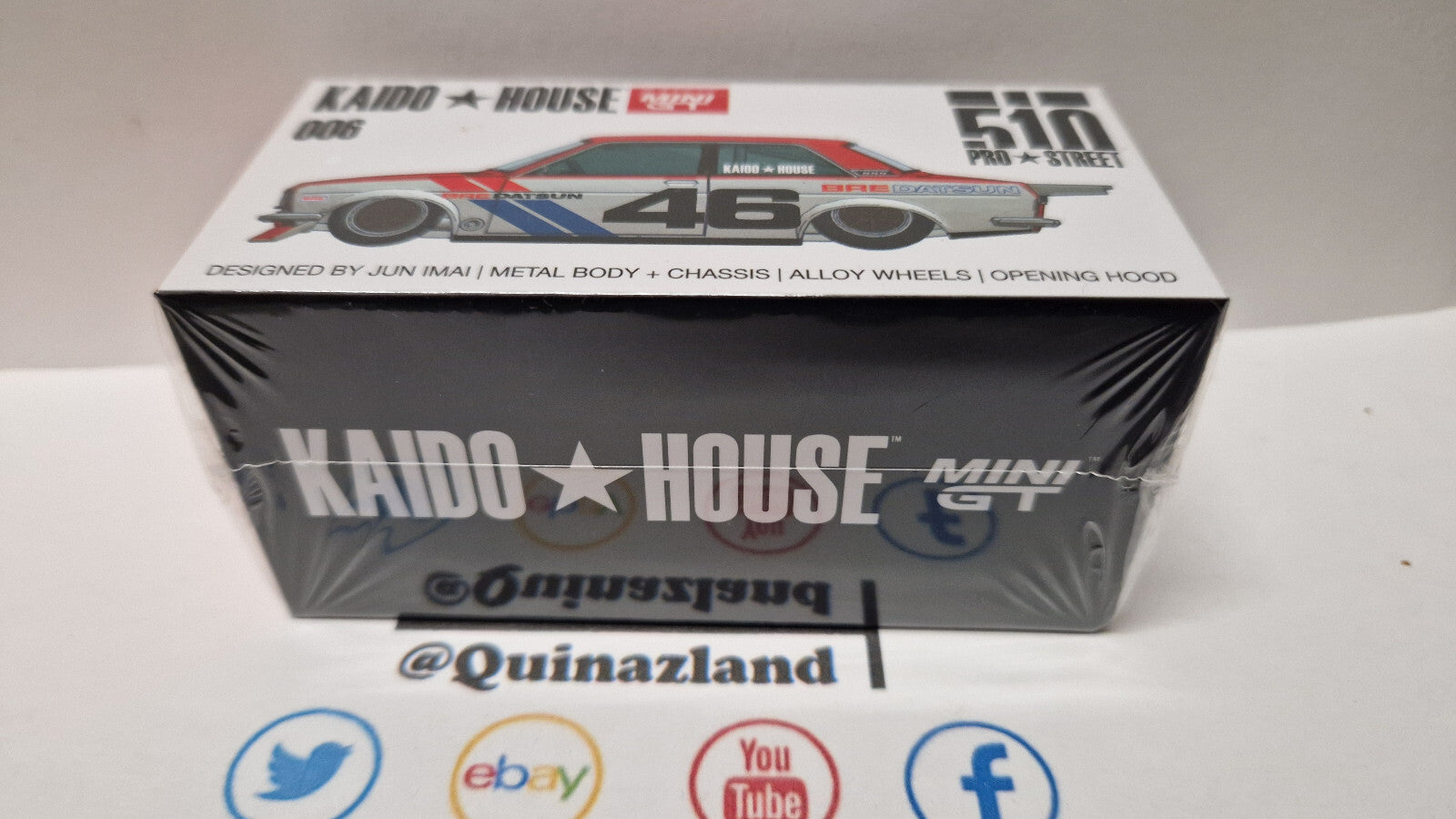 Mini GT Kaido House Datsun 510 Pro Street BRE510 V2 #46 8 spoke  N°006 (NP31)