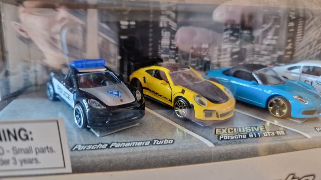 Majorette Multipack Porsche edition  Panamera Turbo, 911 GT3 RS X2, 718  (ET)