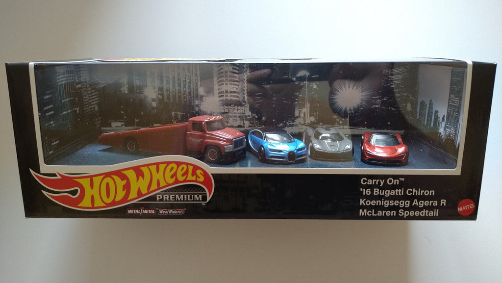 Hot Wheels Premium Set #10 Hyper Cars McLaren Koenigsegg Bugatti Chiron (CT15)