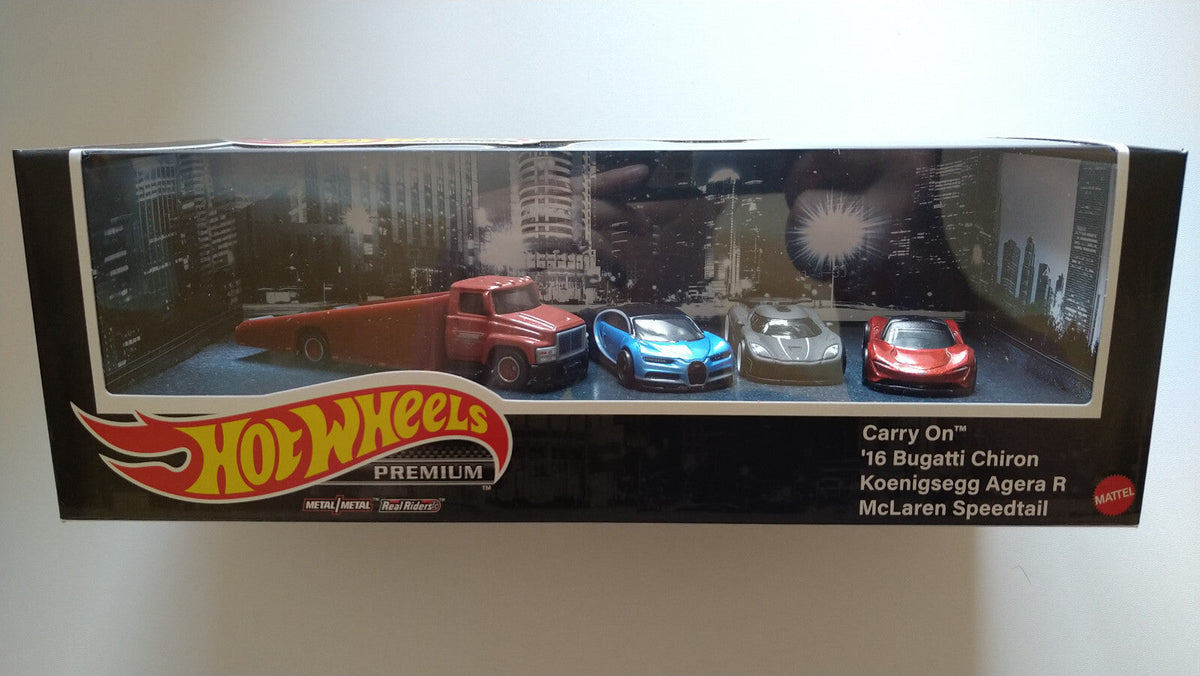 Hot Wheels Premium Set #10 Hyper Cars McLaren Koenigsegg Bugatti Chiron (CT15)
