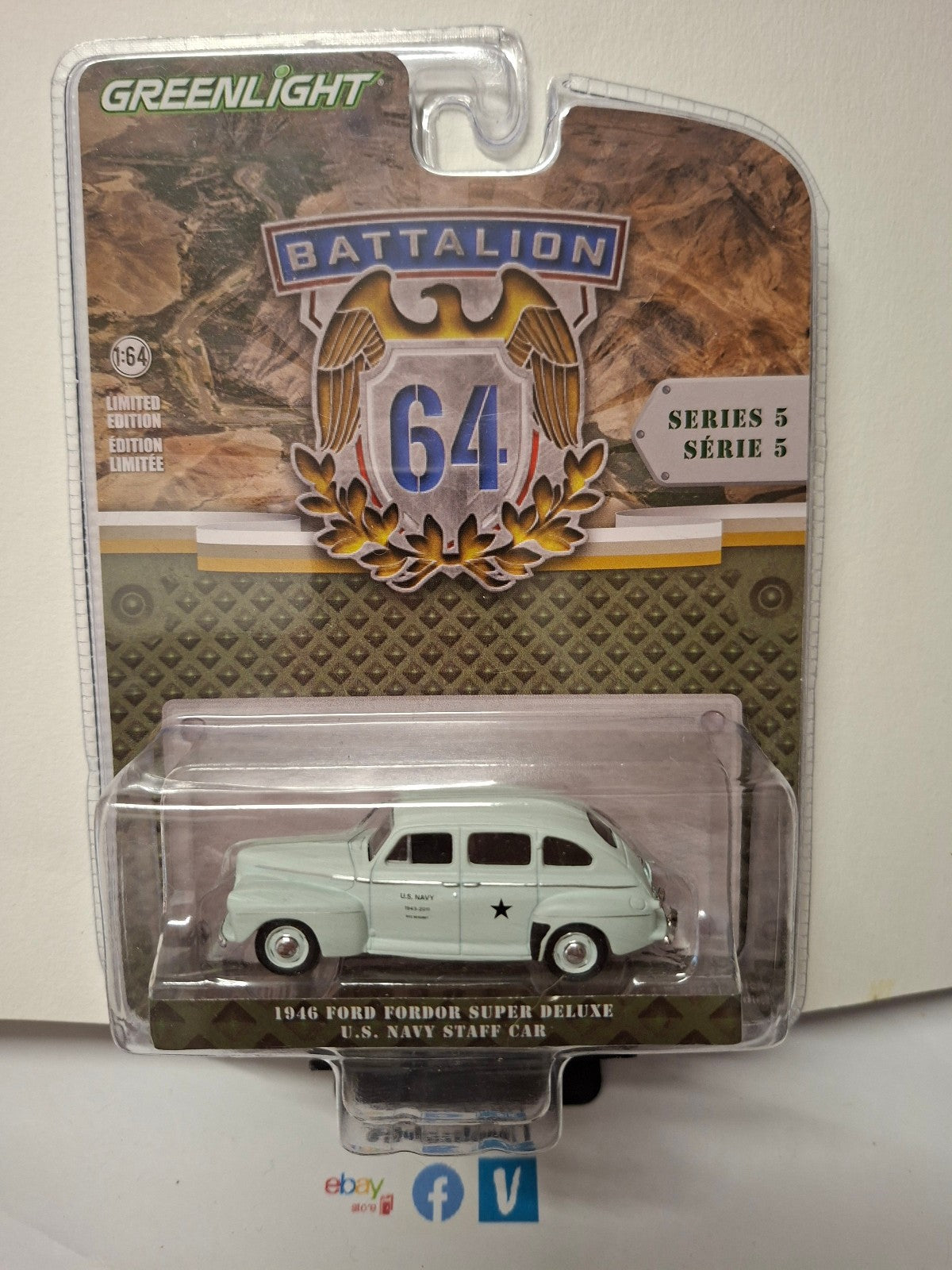 Greenlight  Battalion 64 series 5 1946 Ford Fordoor super deluxe U.S.  (NG32)