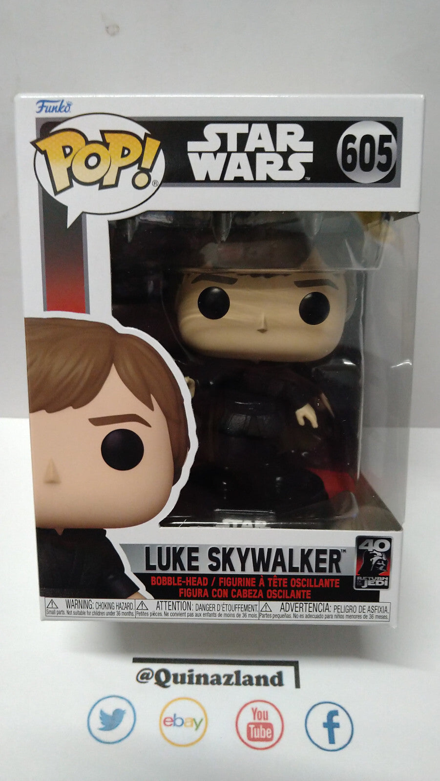 Funko Pop! STAR WARS 6 "40EME ANNIVERSAIRE"  N° 605 Luke  (F36)