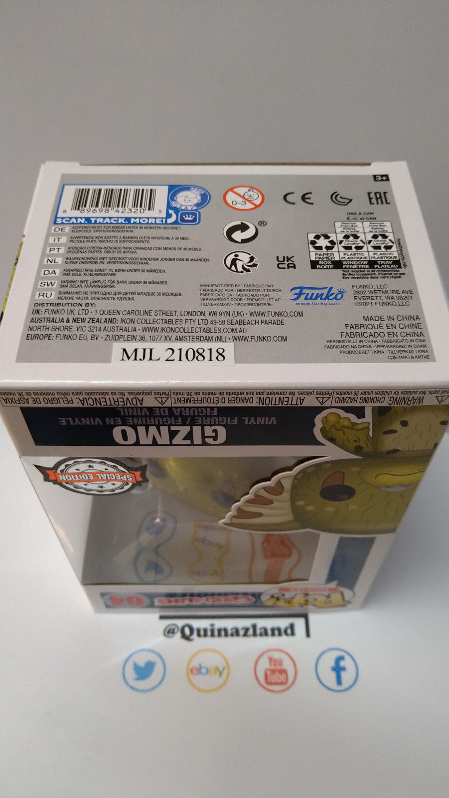 Funko Pop! GREMLINS  POP N° 04 Gizmo SPECIAL EDITION  (FU18)