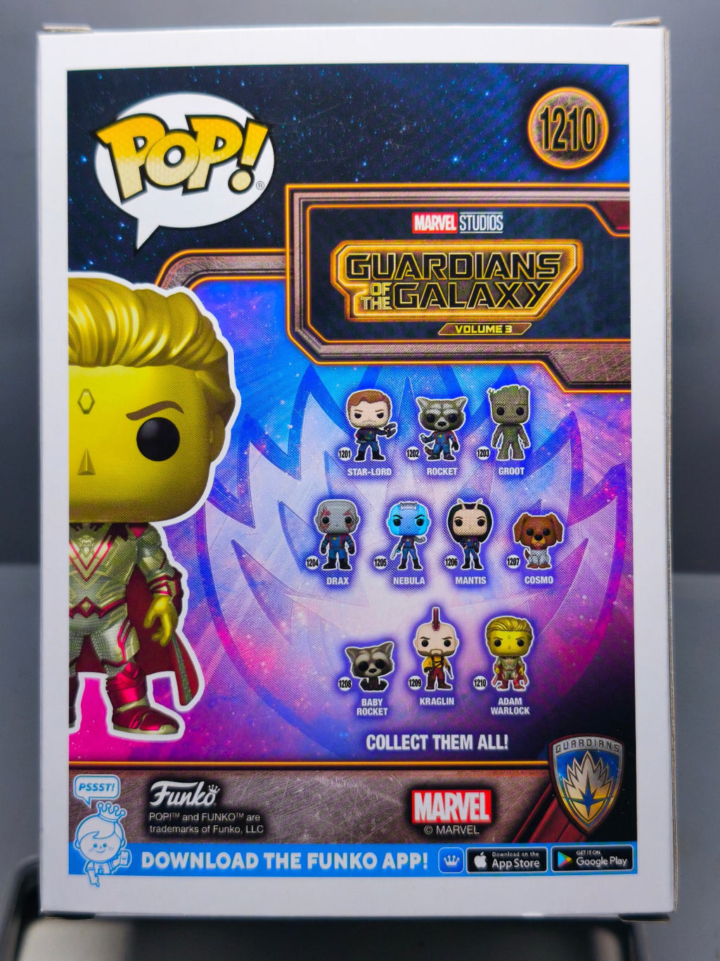 Funko Pop!  LES GARDIENS DE LA GALAXIE 3  N° 1210 Adam Warlock (F27)
