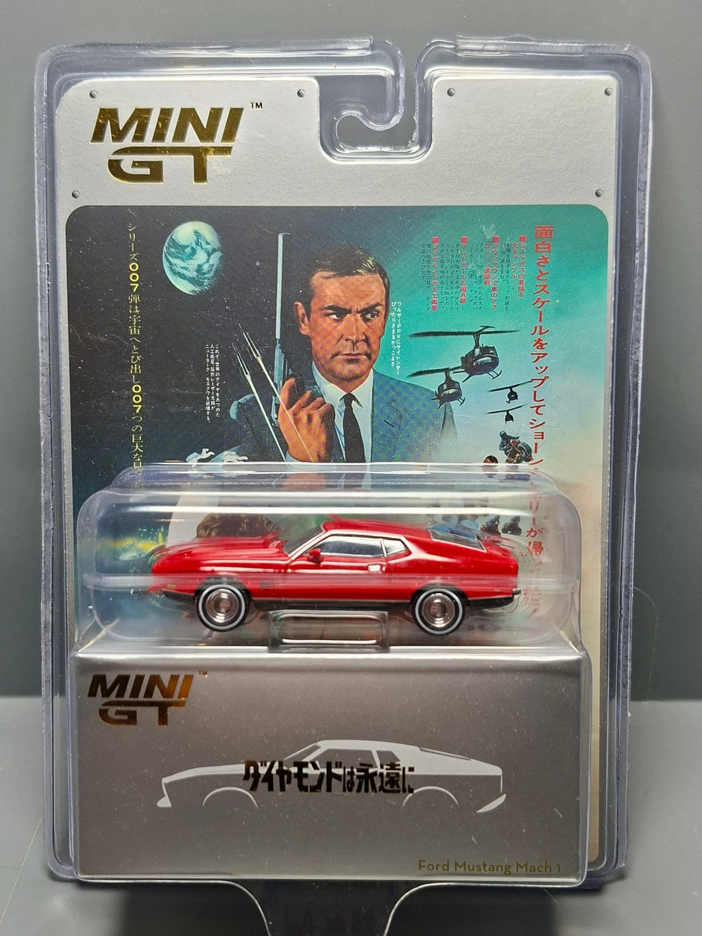 Mini GT 1971 Ford Mustang Mach 1 Diamonds Are Forever, red n° 905 (NG52)