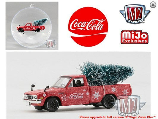 M2 Machines Exclusive Coca Cola Ornament 1976 Datsun 620 Pick Up (carton)