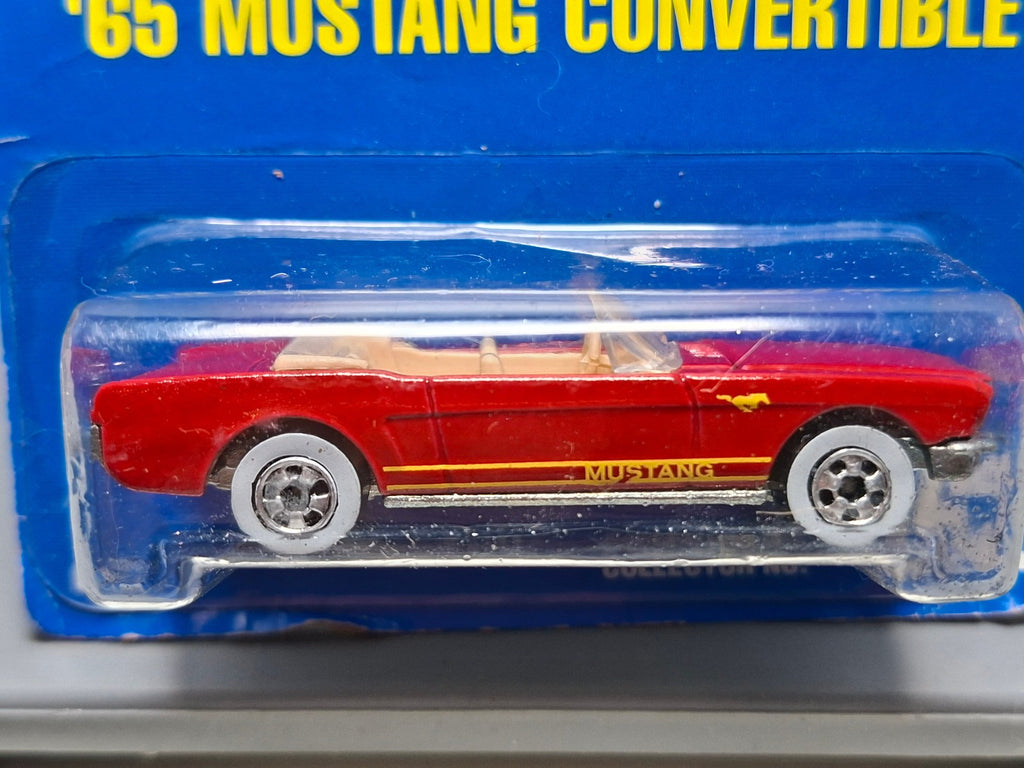 Hot Wheels 65 mustang version rouge foncé 1991-162  (CP19)