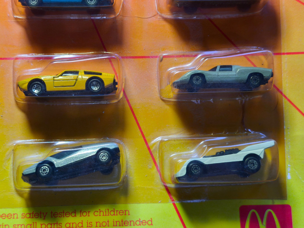 Matchbox promo mc donald des années 80 Présentoirs avec les 16 voitures (ET)
