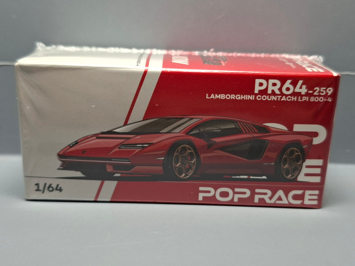 Pop Race 1/64  Lamborghini Countach LPI-800  Rosso (CP17)