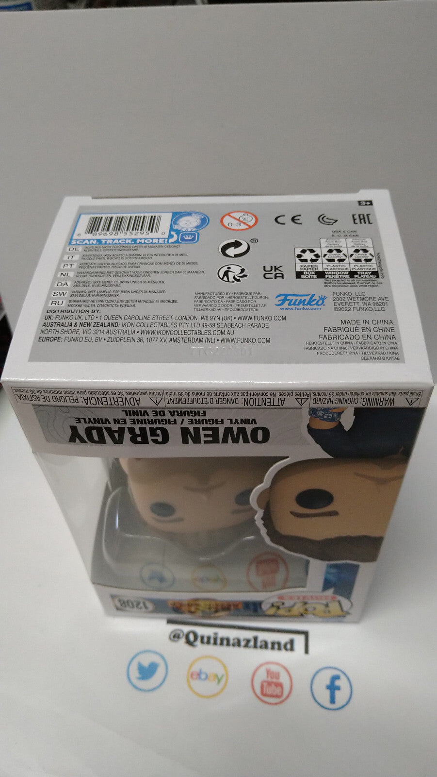 Funko Pop! JURASSIC PARK 2022 #1208 Owen Grady (FU17)