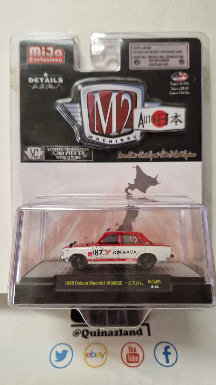 M2 Machines Auto Japan 1969 Datsun Bluebird 1600 SS 3200 pcs (NG04)