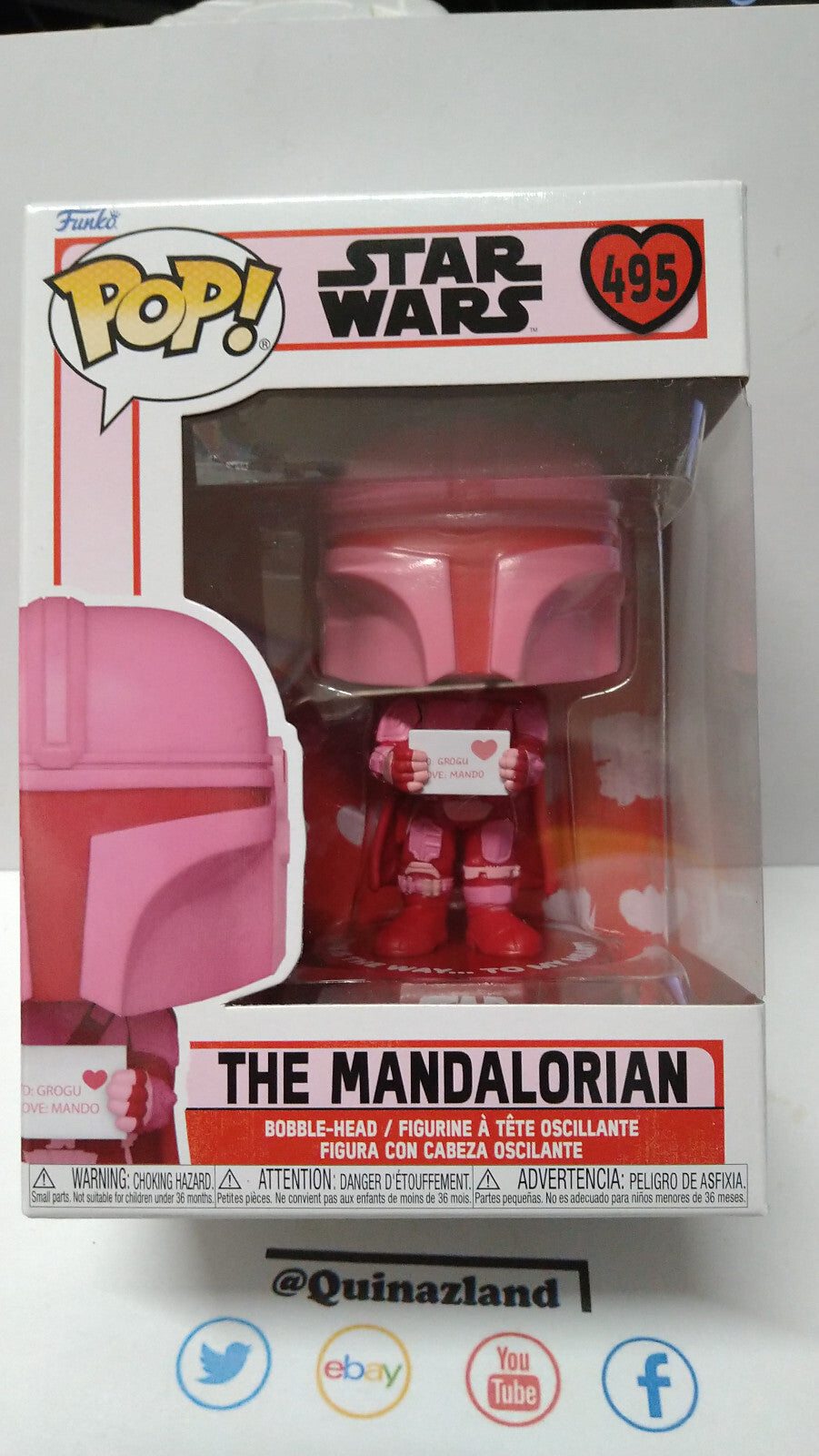 Funko Pop! Valentines 495 Mandalorian (F2)
