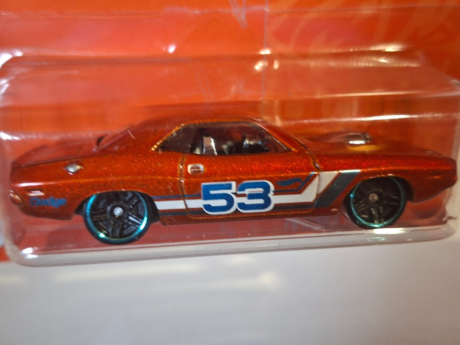 Hot Wheels 2021 orange et blue 53rh anniversary  70 dodge hemi challenge  (NP28)