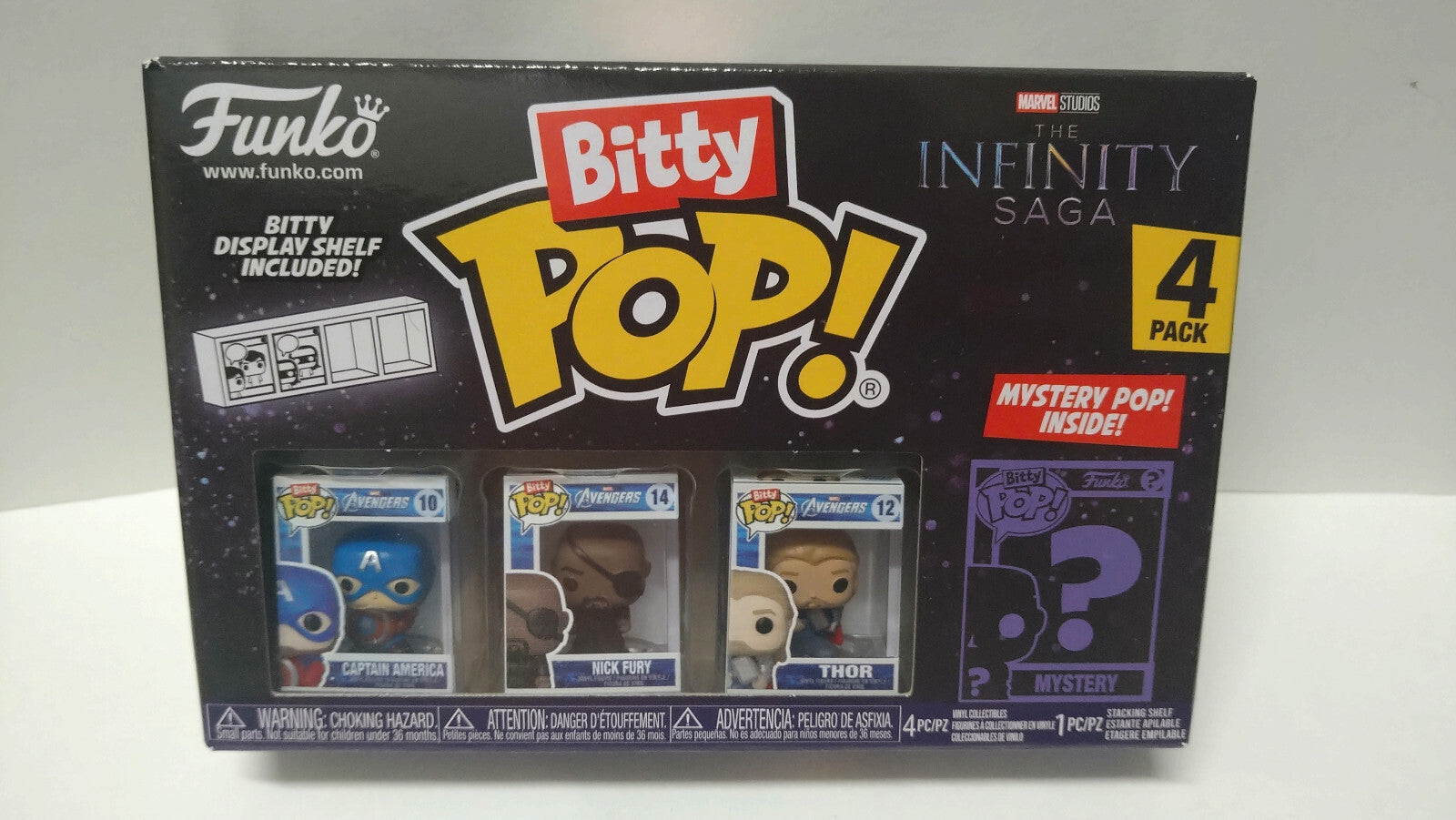 Funko Bitty Pop! 2.5cm Infinity Saga  Pack Captain America Nick Fury Thor (F13)
