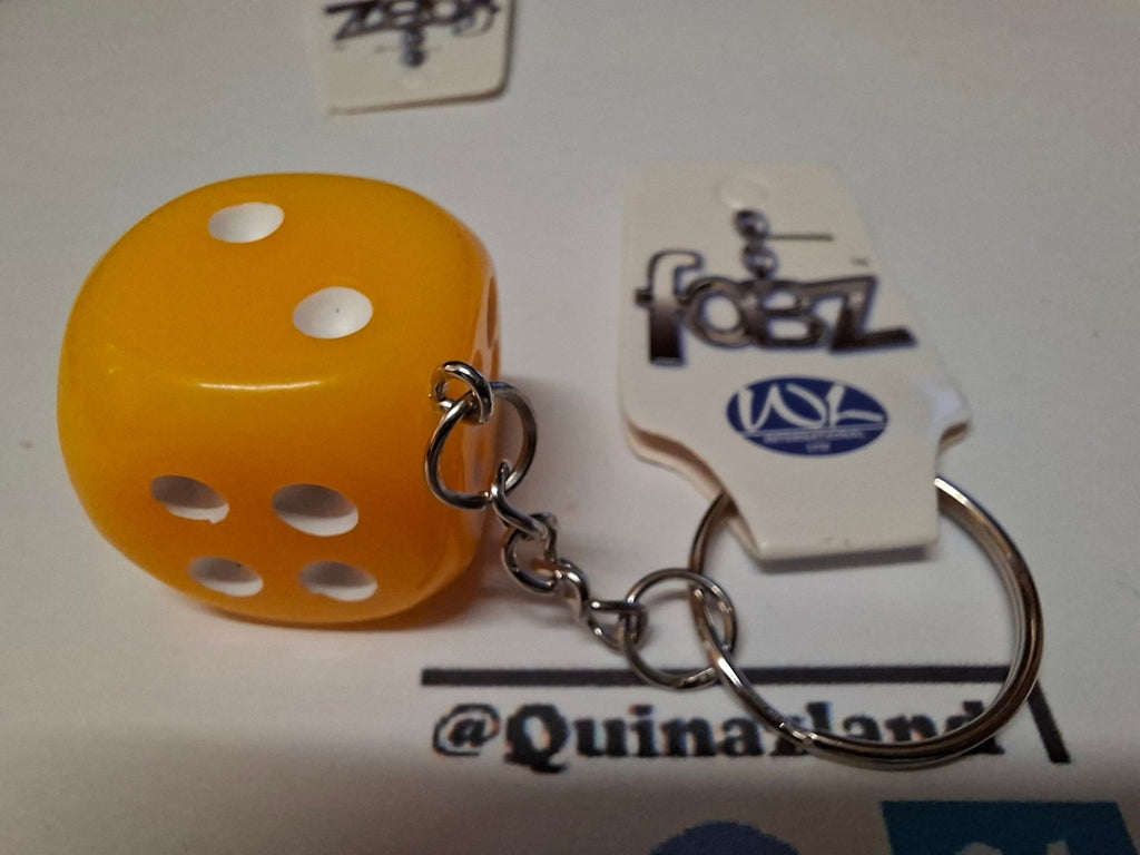 Fobz Porte clé dé jaune 2,5 cm  (CB)