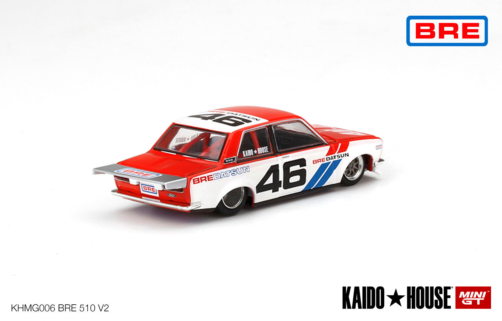Mini GT Kaido House Datsun 510 Pro Street BRE510 V2 #46 8 spoke  N°006 (NP31)