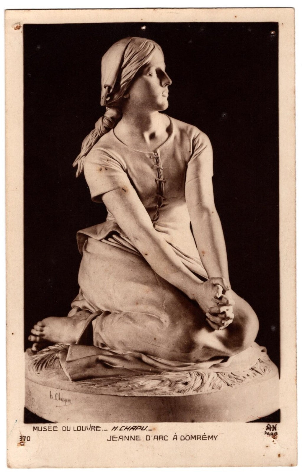 CPA Musée du Louvre – Jeanne d’Arc à Domrémy H. Chapu vers 1925 T0001
