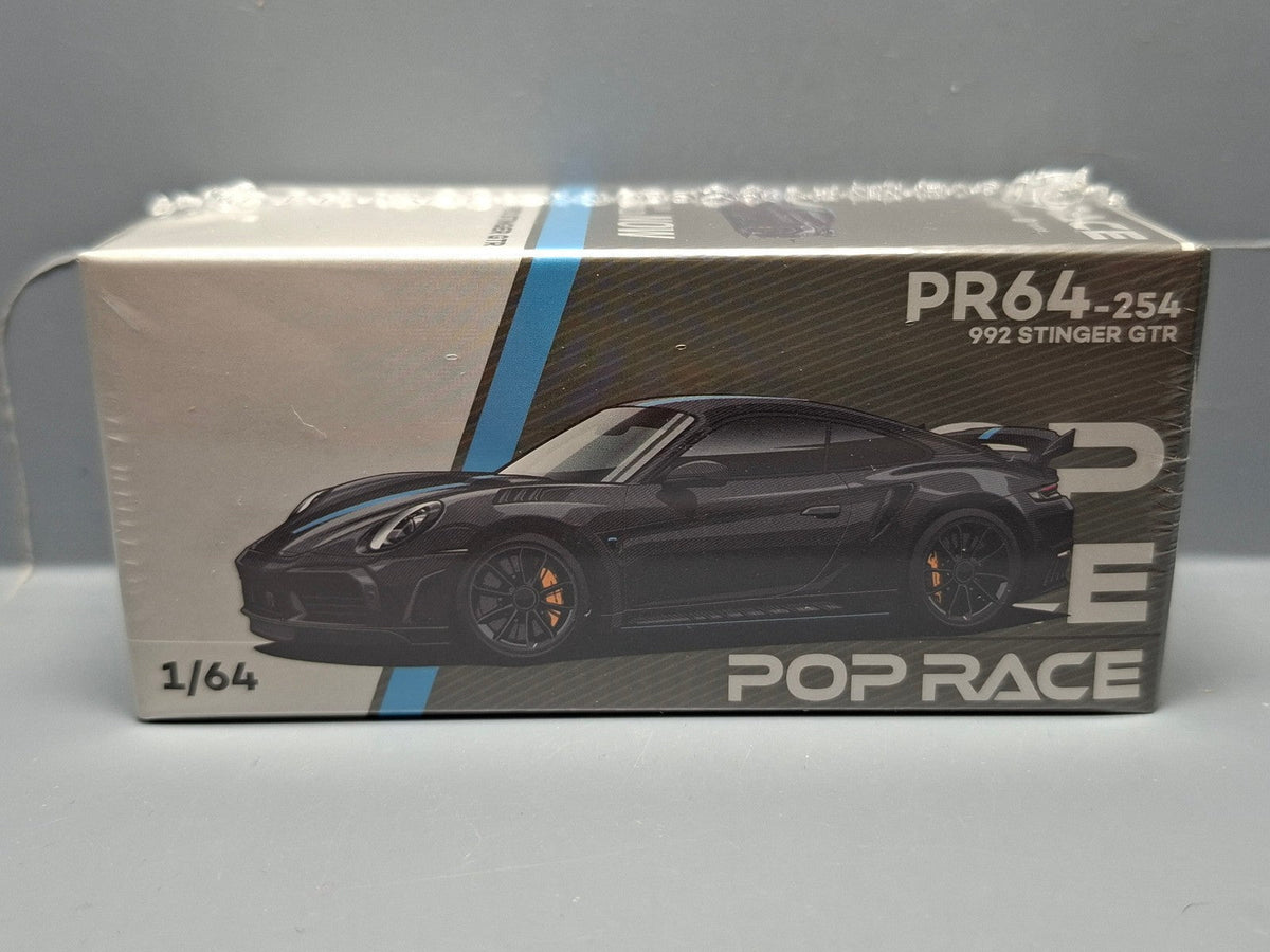 Pop Race 1/64 Porsche 992 Stinger GTR Carbon Edition (Blue Line) (CP07)