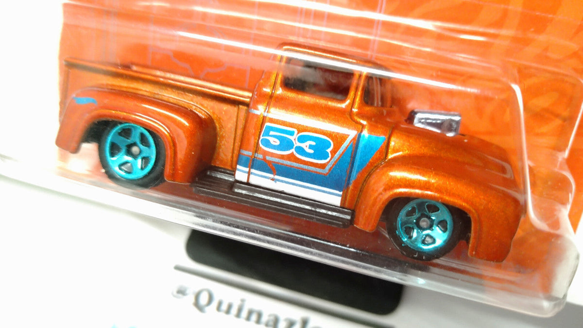 Hot Wheels 2021 Orange & Blue 53th Anniversary Custom 56 ford truck  (NP51)