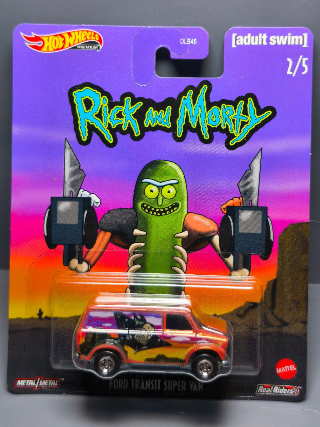 Hot Wheels Premium  Rick & Morty Ford Transit Super Van  (NG60)