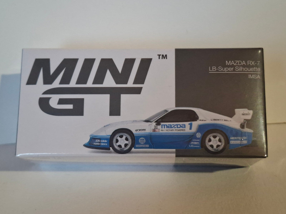 Mini GT 2024 Mazda RX7 (FD3S) LB-Super Silhouette IMSA white/blue n° 1011 (NP16)