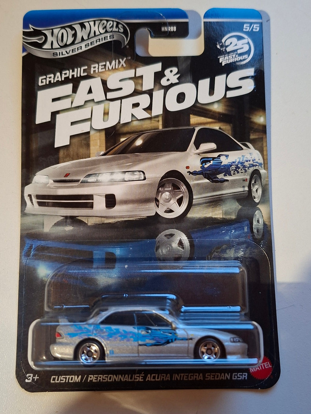 Hot Wheels Set Fast Furious Graphic Remix Acura Nissan Honda Lot de 5 (NP34)
