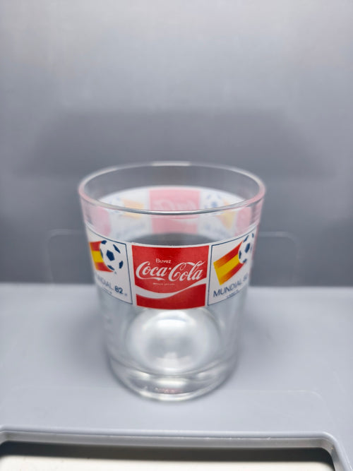 4 Verres Coca‑Cola Coupe du Monde de football 1982 en Espagne vintage (CP02)