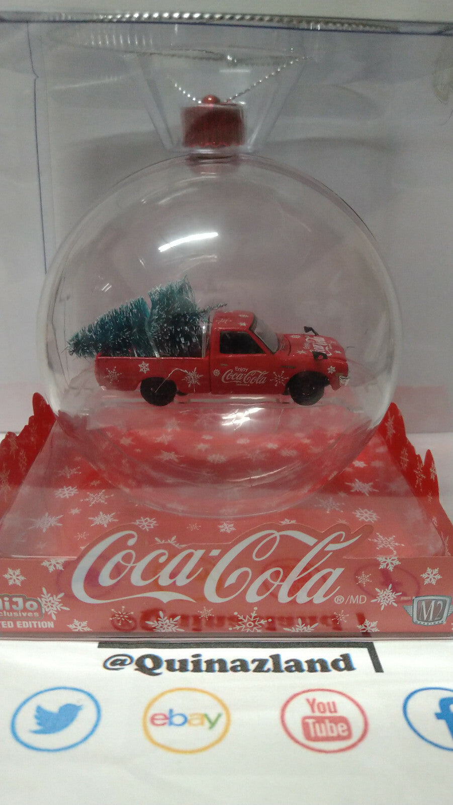 M2 Machines Exclusive Coca Cola Ornament 1976 Datsun 620 Pick Up (carton)