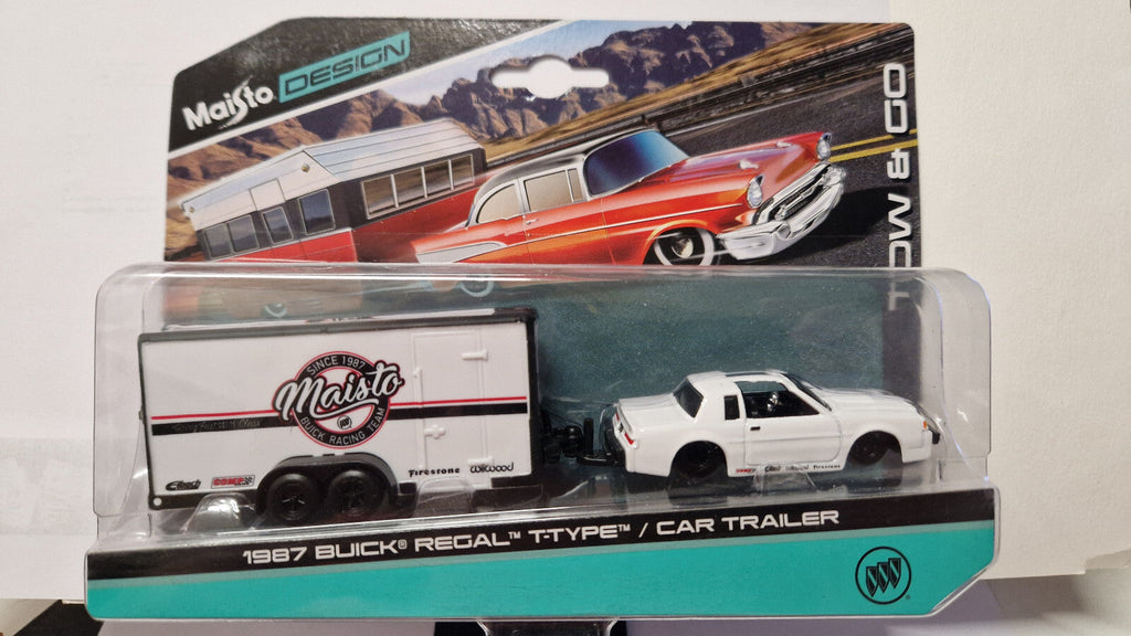 Maisto Design Tow & Go 1987 Buick Regal with T-Type Car Trailer (CT06)