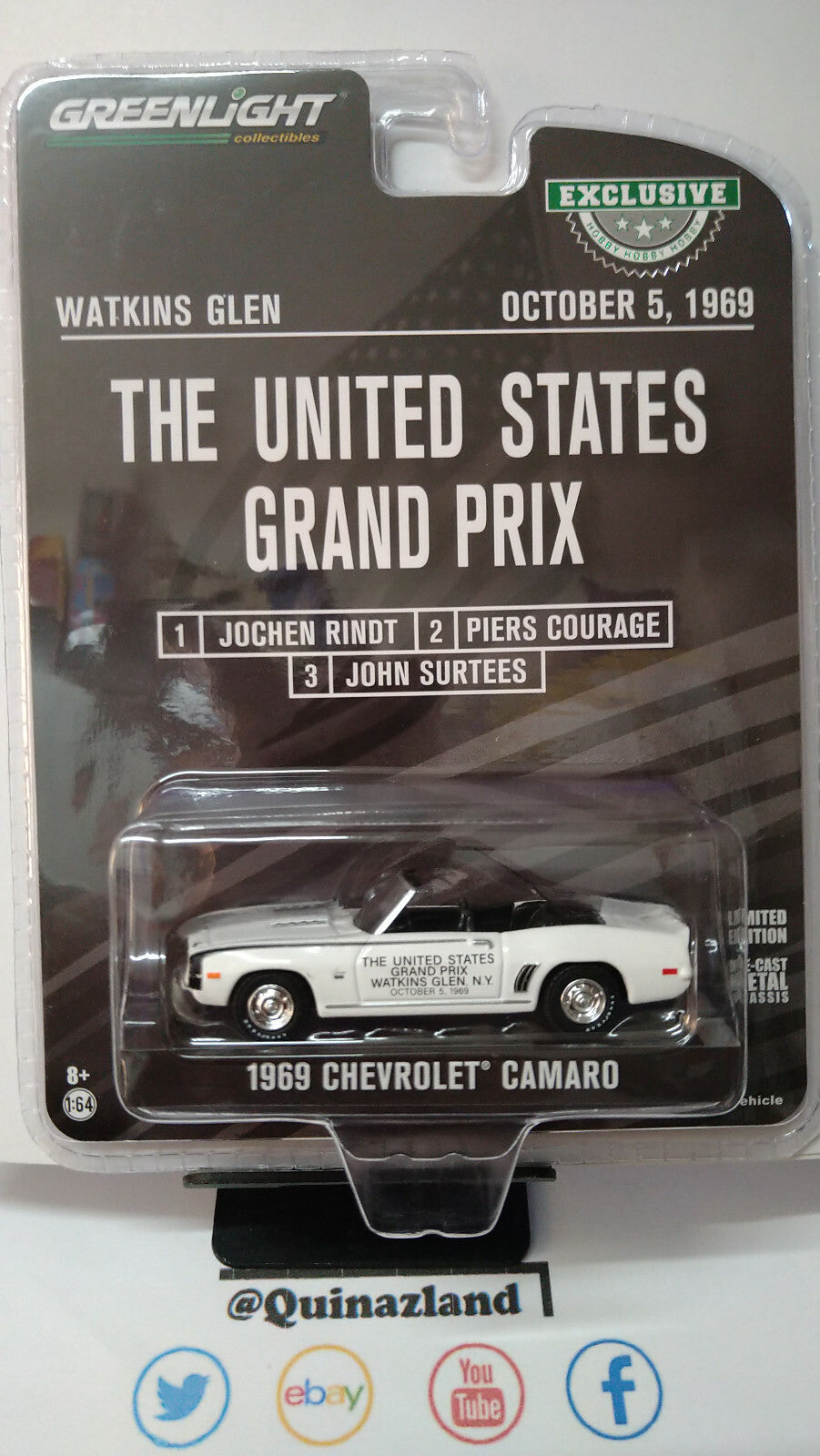 Greenlight 1969 Chevrolet Camaro Convertible The United States Grand Prix (NG02)
