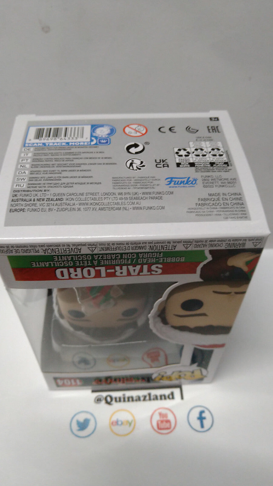 Funko Pop! MARVEL  N°1104  Les gardiens de la galaxie  Star Lord Holiday (F4)