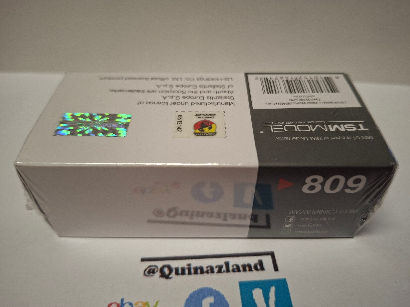 Mini GT LB-WORKS x Abas Works Fiat ABARTH 595 Gara White N°809 (CP08)