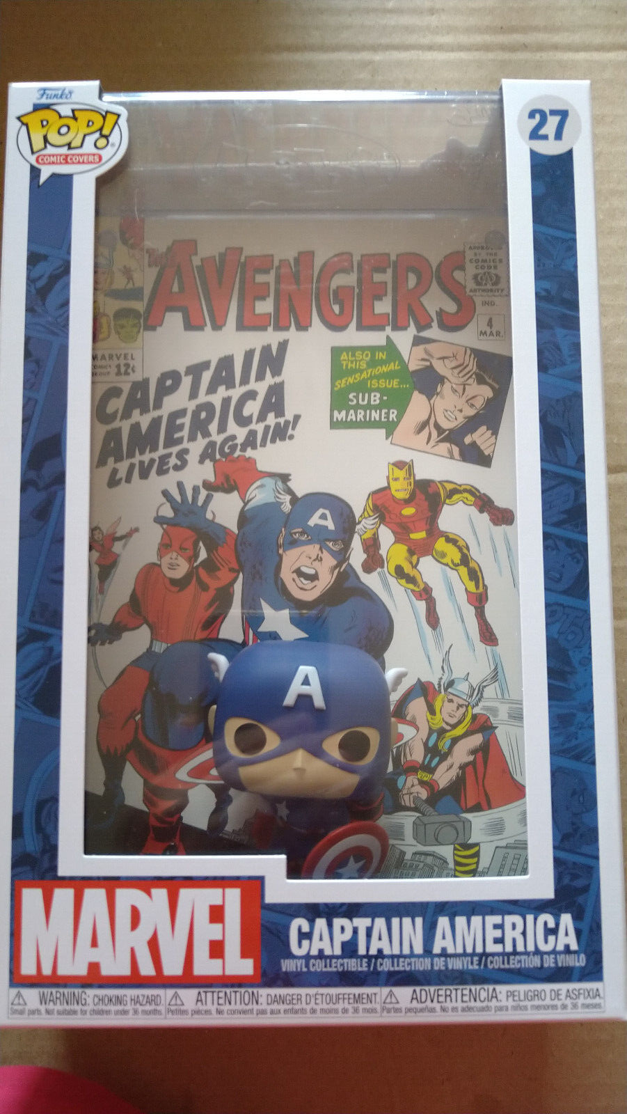 Funko Pop! MARVEL Comic Cover N° 27 Captain America Avengers #4 (1963) (cart)