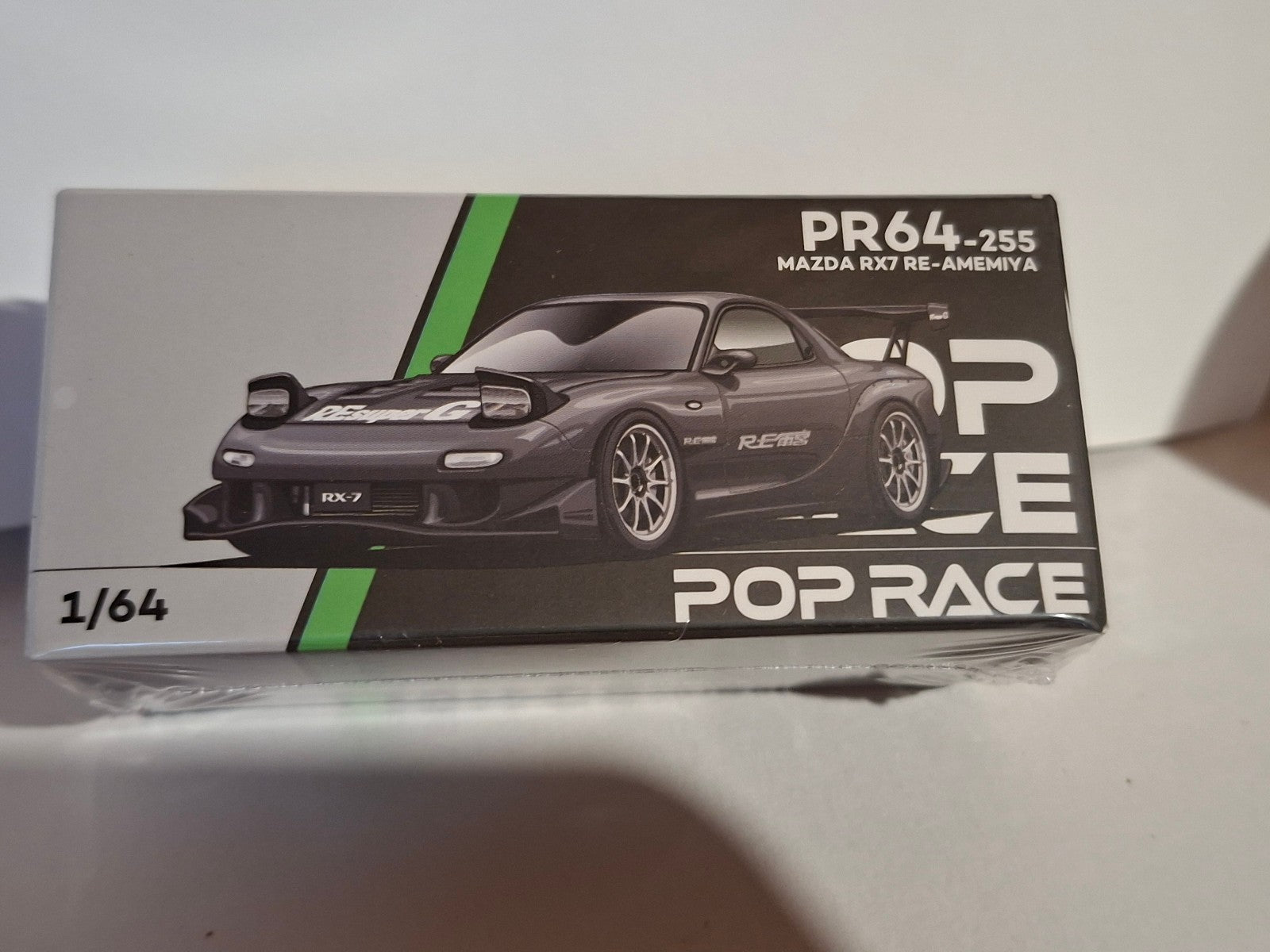 Pop Race 1/64 Mazda RX7 Re-Amemiya - Gun Metal (CP14)